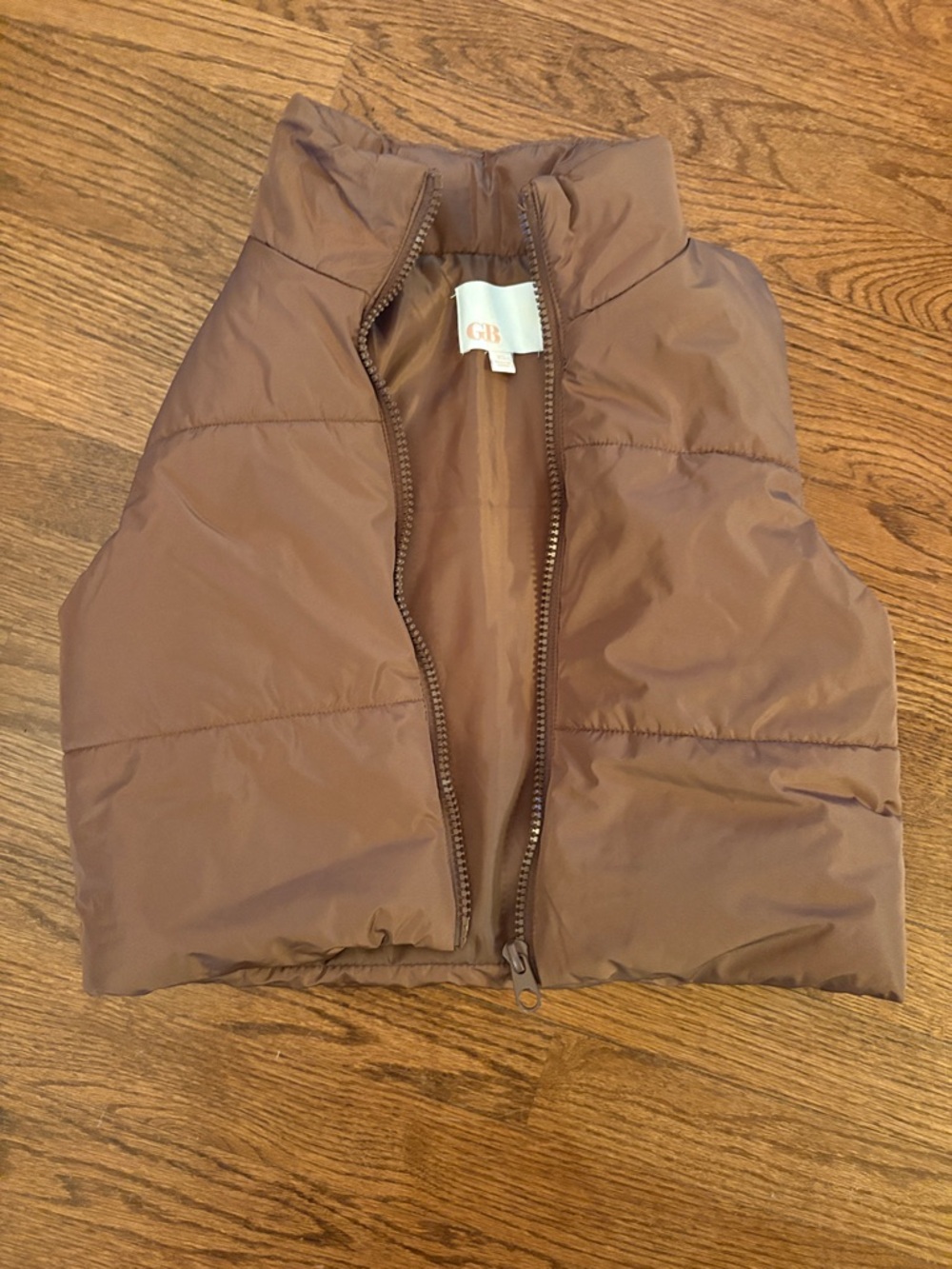 Gianni Bini Brown Quilted Puffer Vest